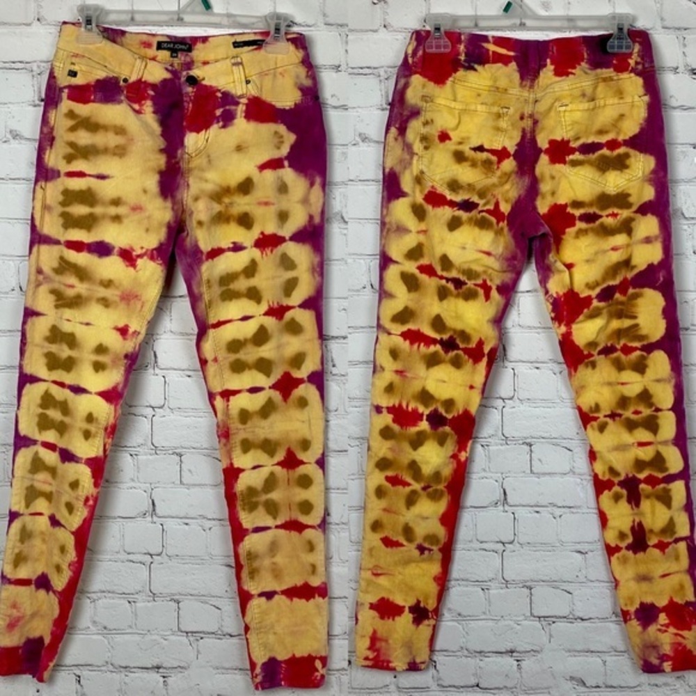 Upcycled Metro Jegging Reverse Tie Dye Lightweight Corduroy Pants